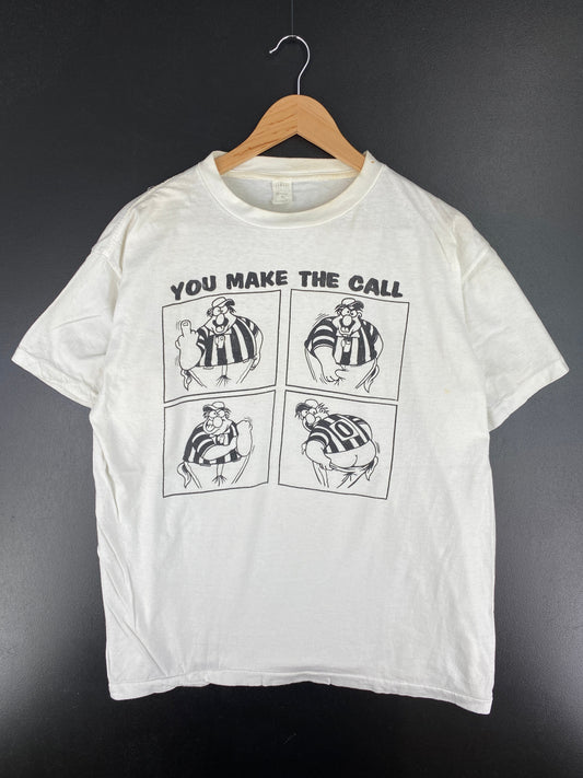 .90's YOU MAKE THE CALL Size XL Vintage T-Shirt / E9095T