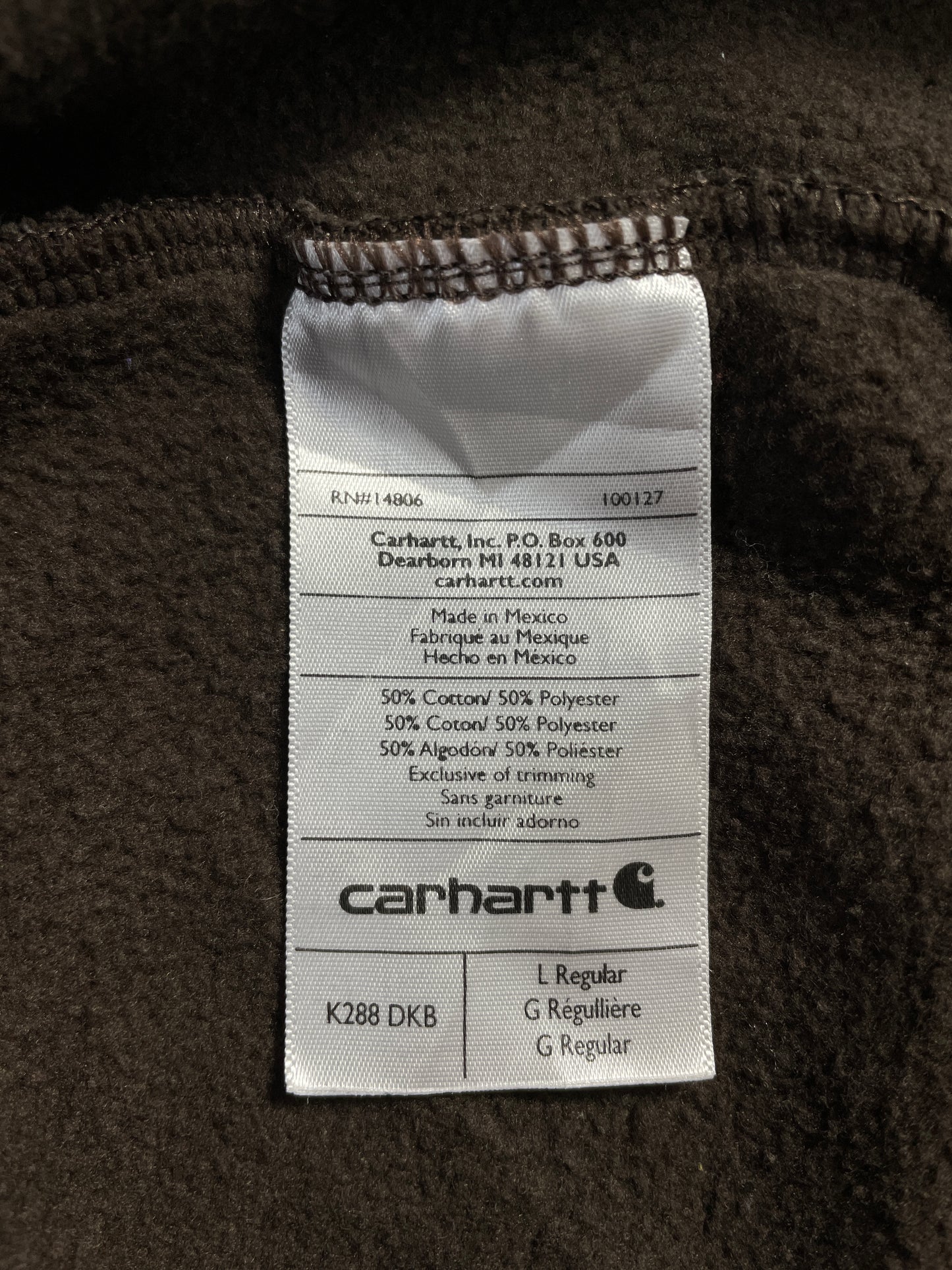 Vintage CARHARTT Size L Hoodie Sweat-Shirt / E7938S