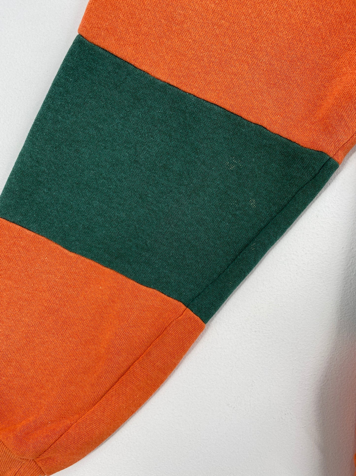 90’s MIAMI Size No Tag(Approx.M) Vintage College Half Button Down Sweat-Shirt / F972S