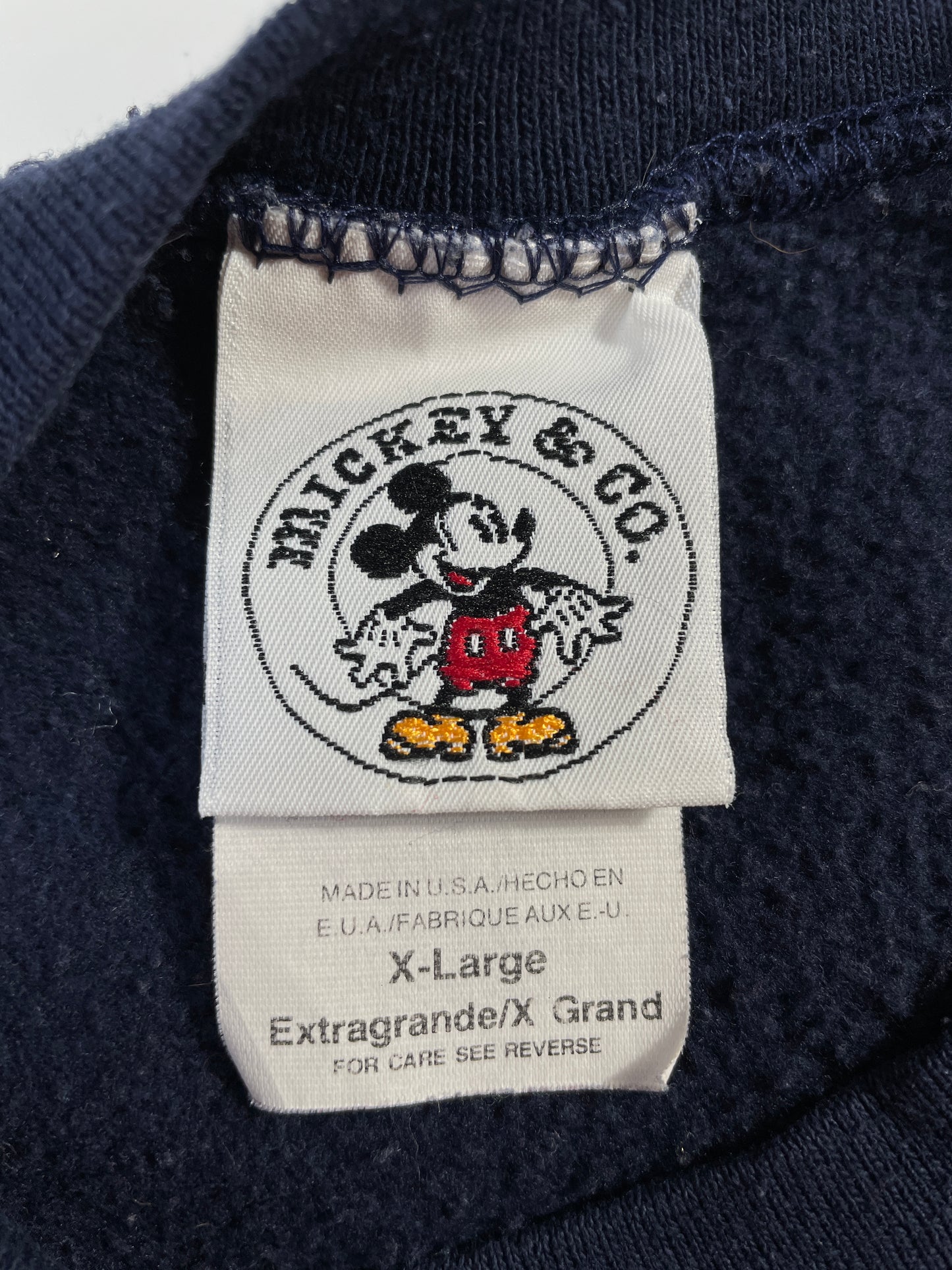 90's DISNEY MICKEY Made in USA Size XL Vintage Sweat-shirt / E7789S