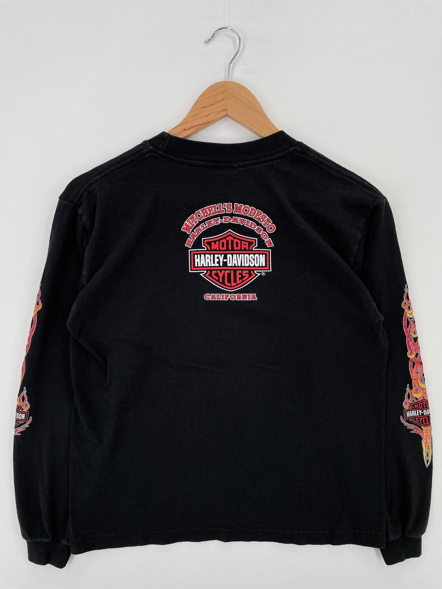 .2001 HARLEY DAVIDSON Size Ladies.L Vintage Long Sleevs T-shirt / F8282T
