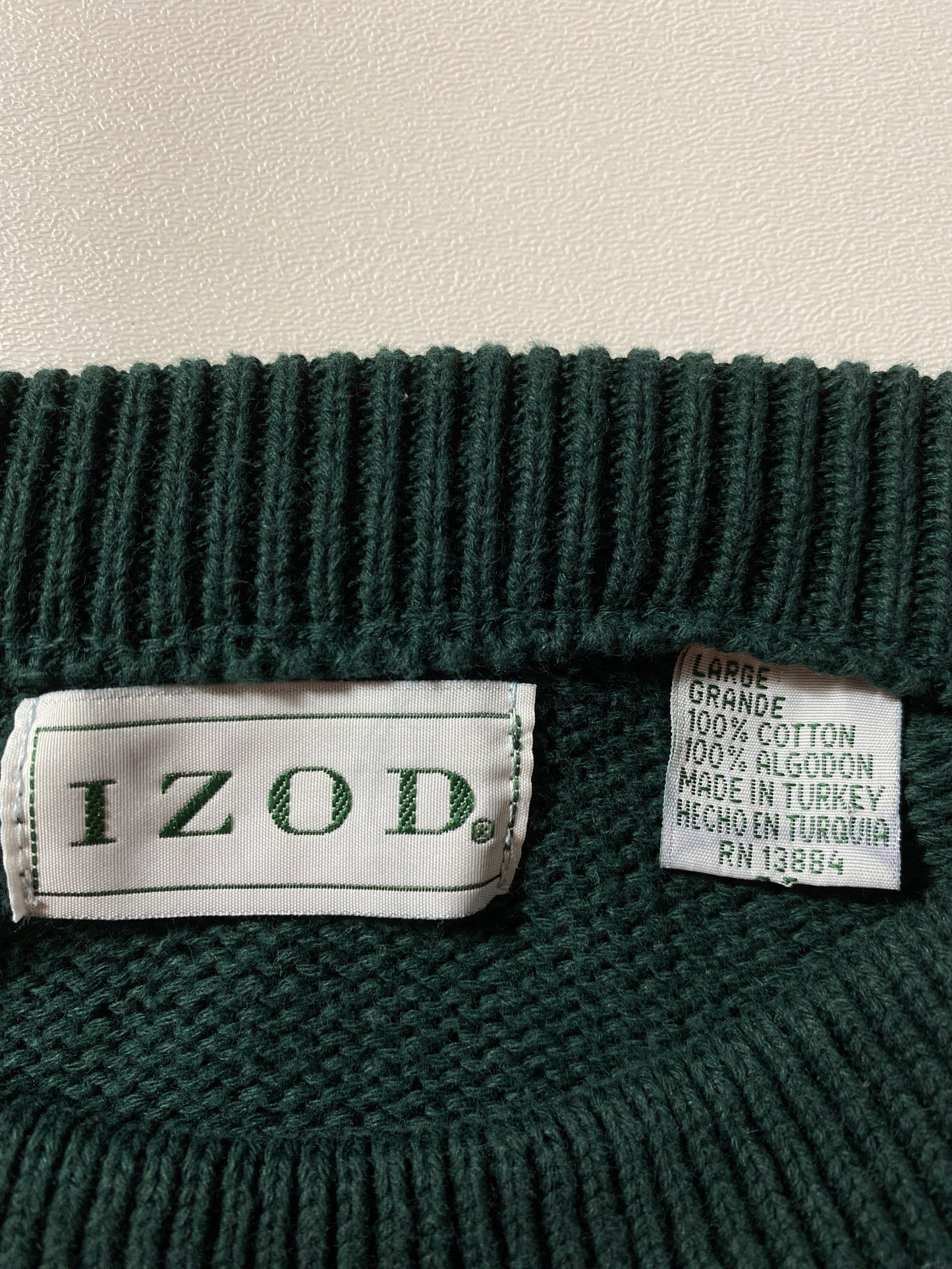Vintage IZOD Size L Knit Sweater / F3903K