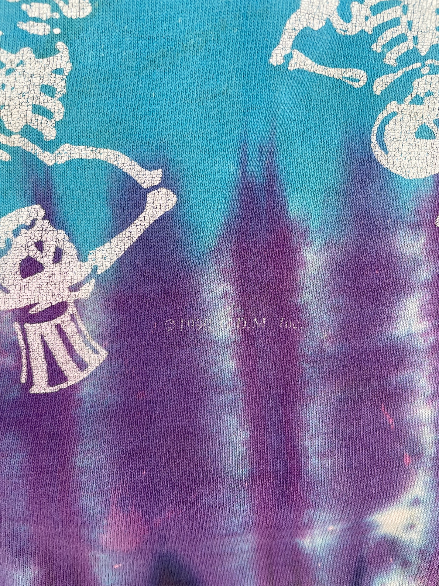 .90's LIQUID BLUE SKELETON Made in USA Size XL Music T-shirt / E6921T