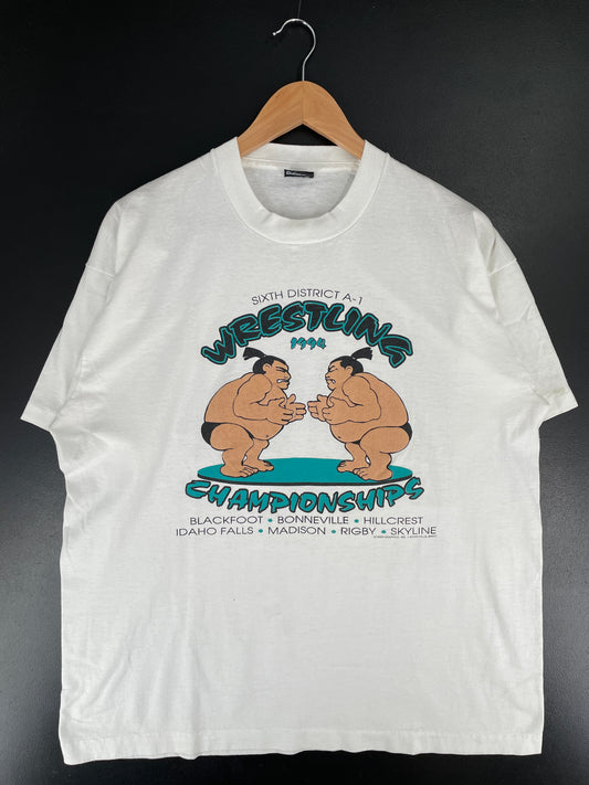 1994 WRESTLING CHAMPIONSHIP Made in USA Size XL Vintage T-Shirt / E7725T