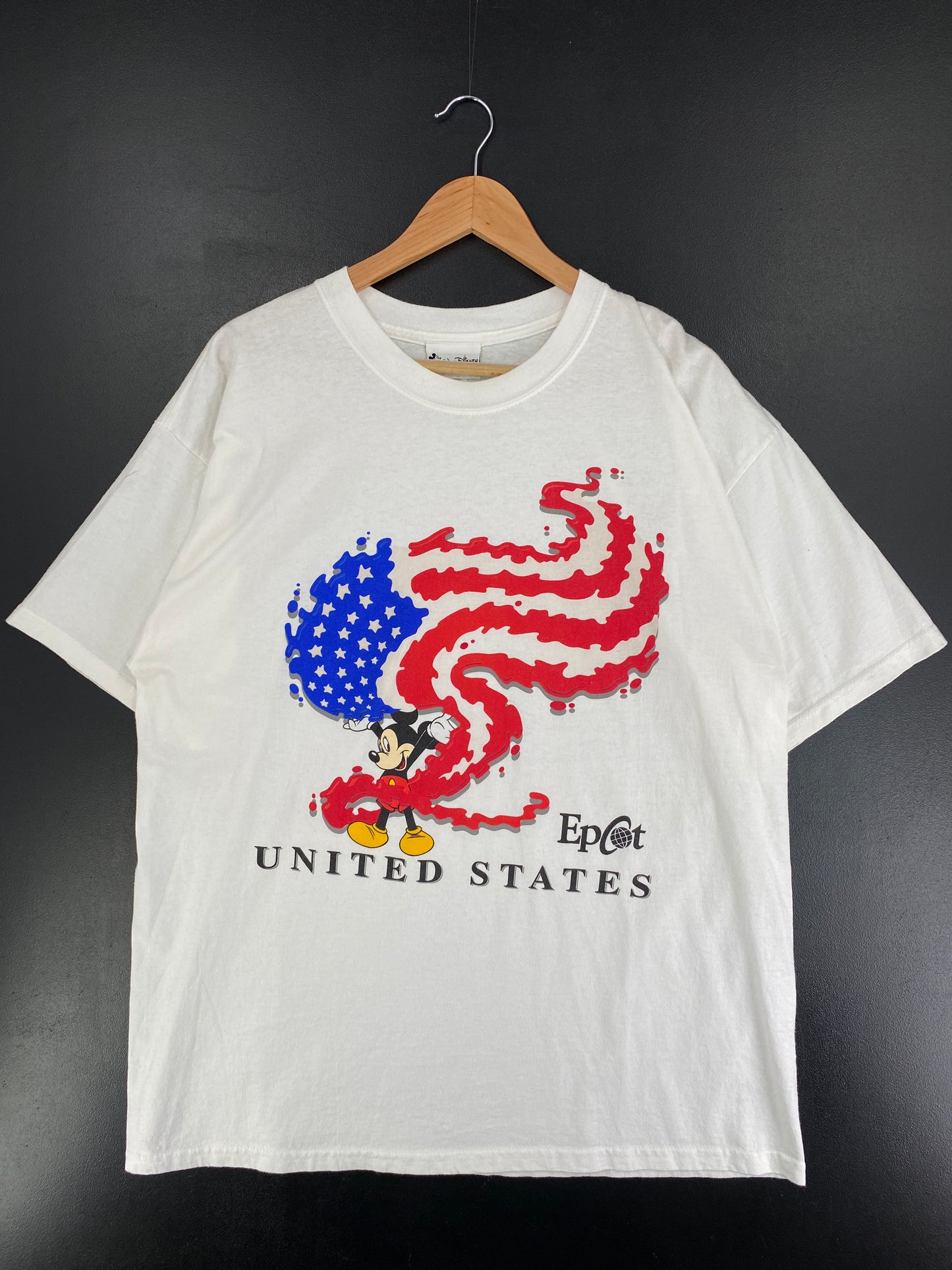 00’ DISNEY EPCOT Mickey Made in USA Size XL Vintage T-Shirt  / F946T