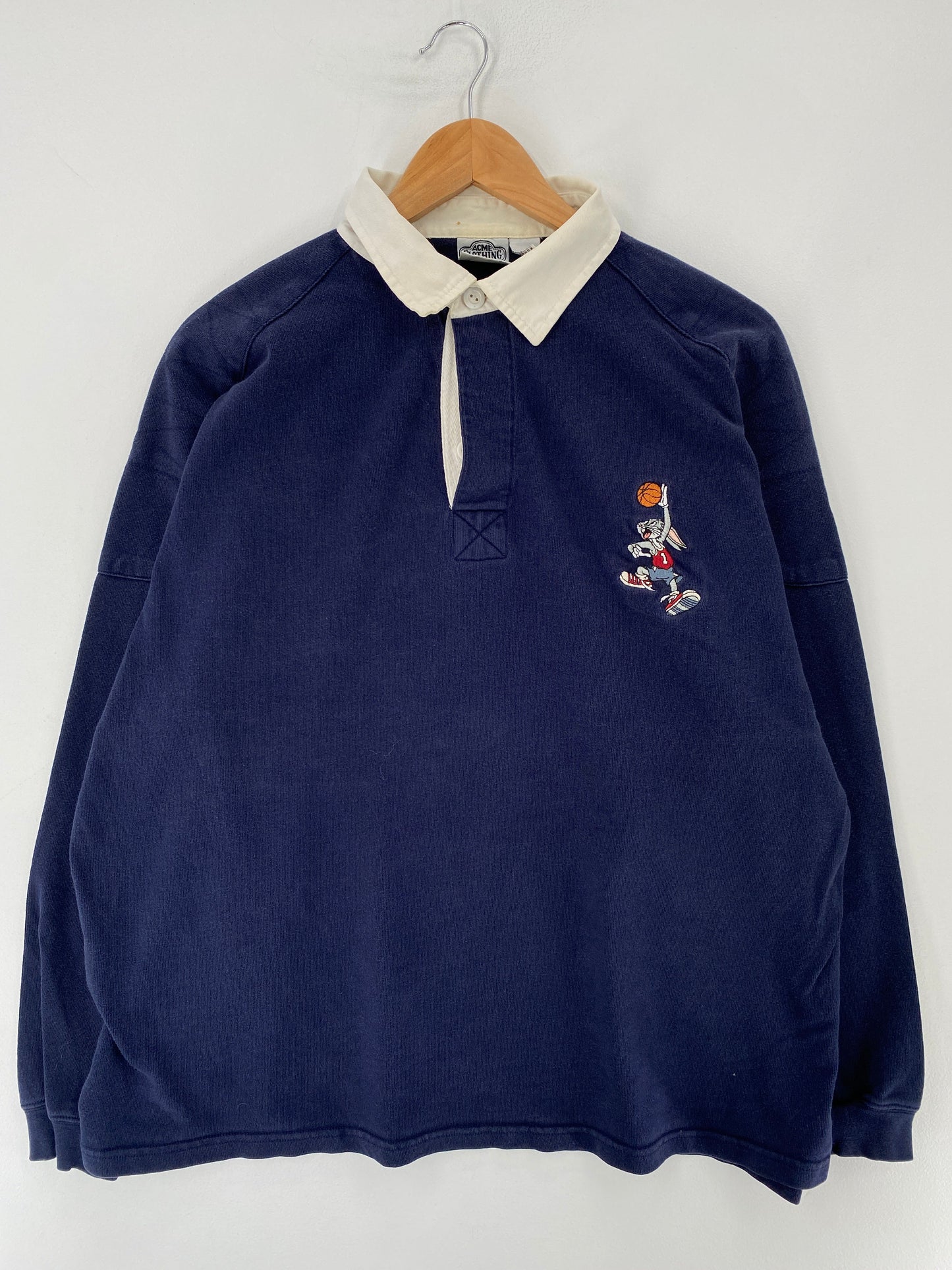 1994 LOONEY TUNES BUGS BUNNY Size XXL Vintage Rugby-Shirt / F8972R