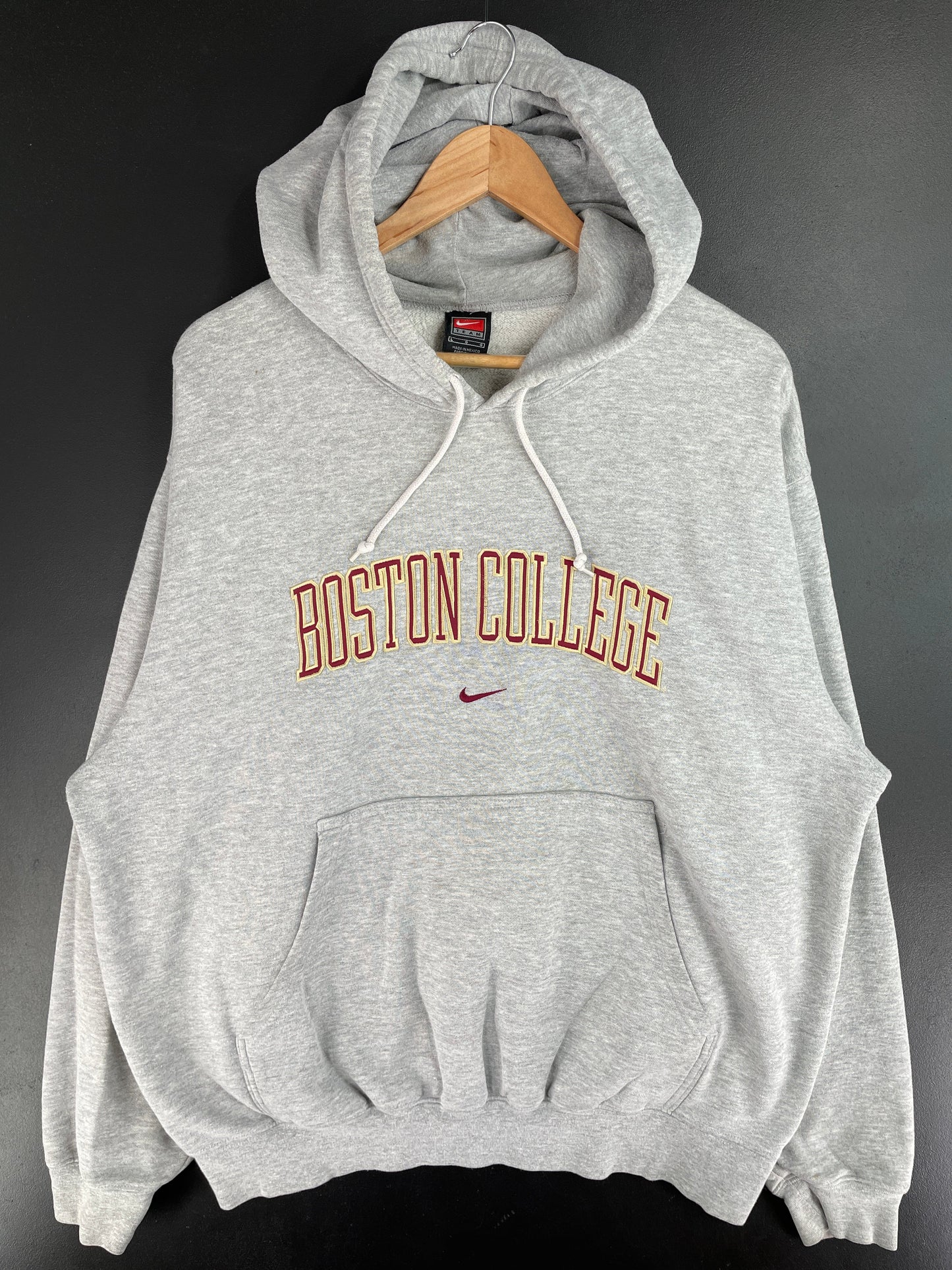 00' NIKE x BOSTON COLLEGE Size L Vintage College Hoodie Sweat-shirt / F2275S