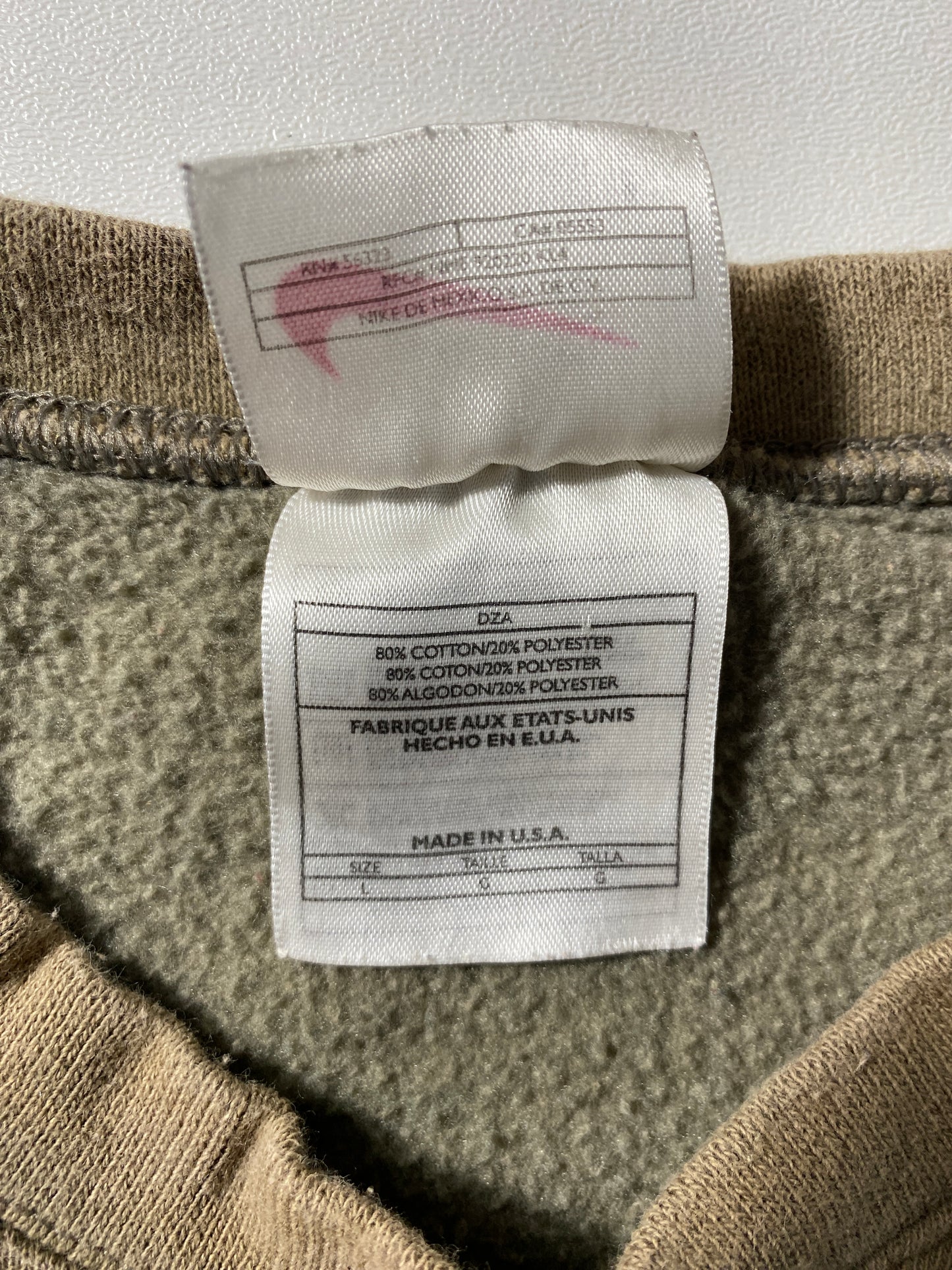 .90's NIKE MINI SWOOSH Made in USA Size L Vintage Sweat-Shirt / E9381S
