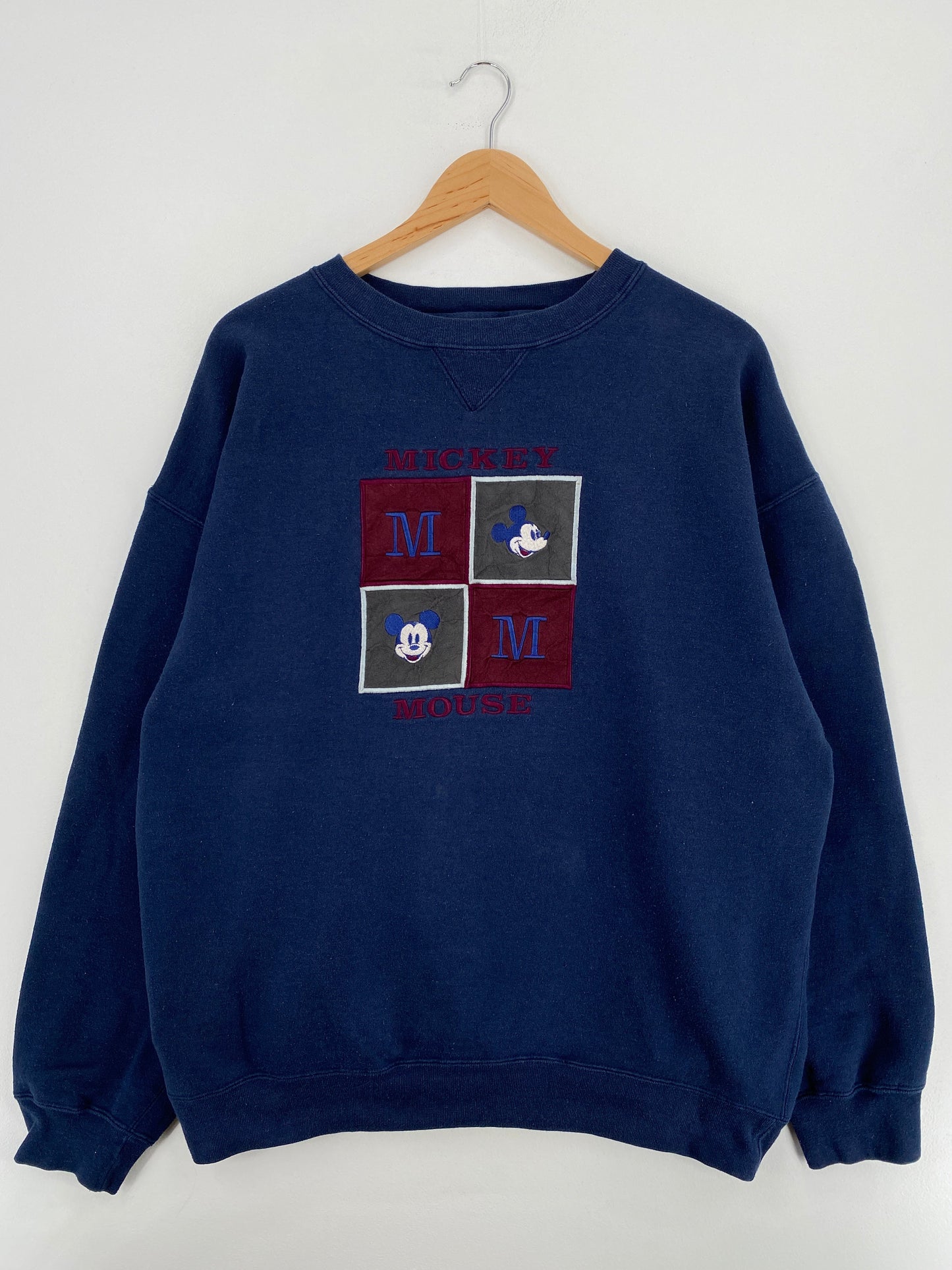 90's DISNEY MICKEY Size No tag (Approx.XL) Vintage Sweat-shirt / F6033S