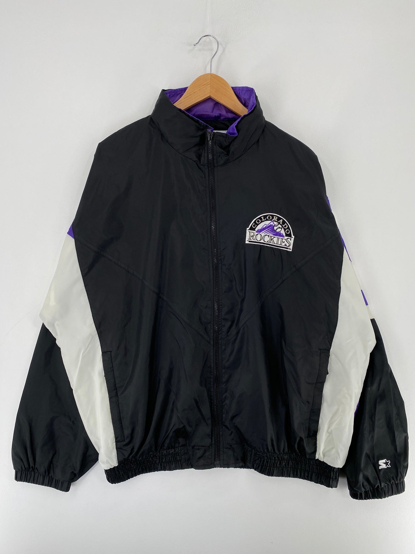 90’s STARTER x COLORADO ROCKIES Size XL MLB Nylon Jacket / F1458N