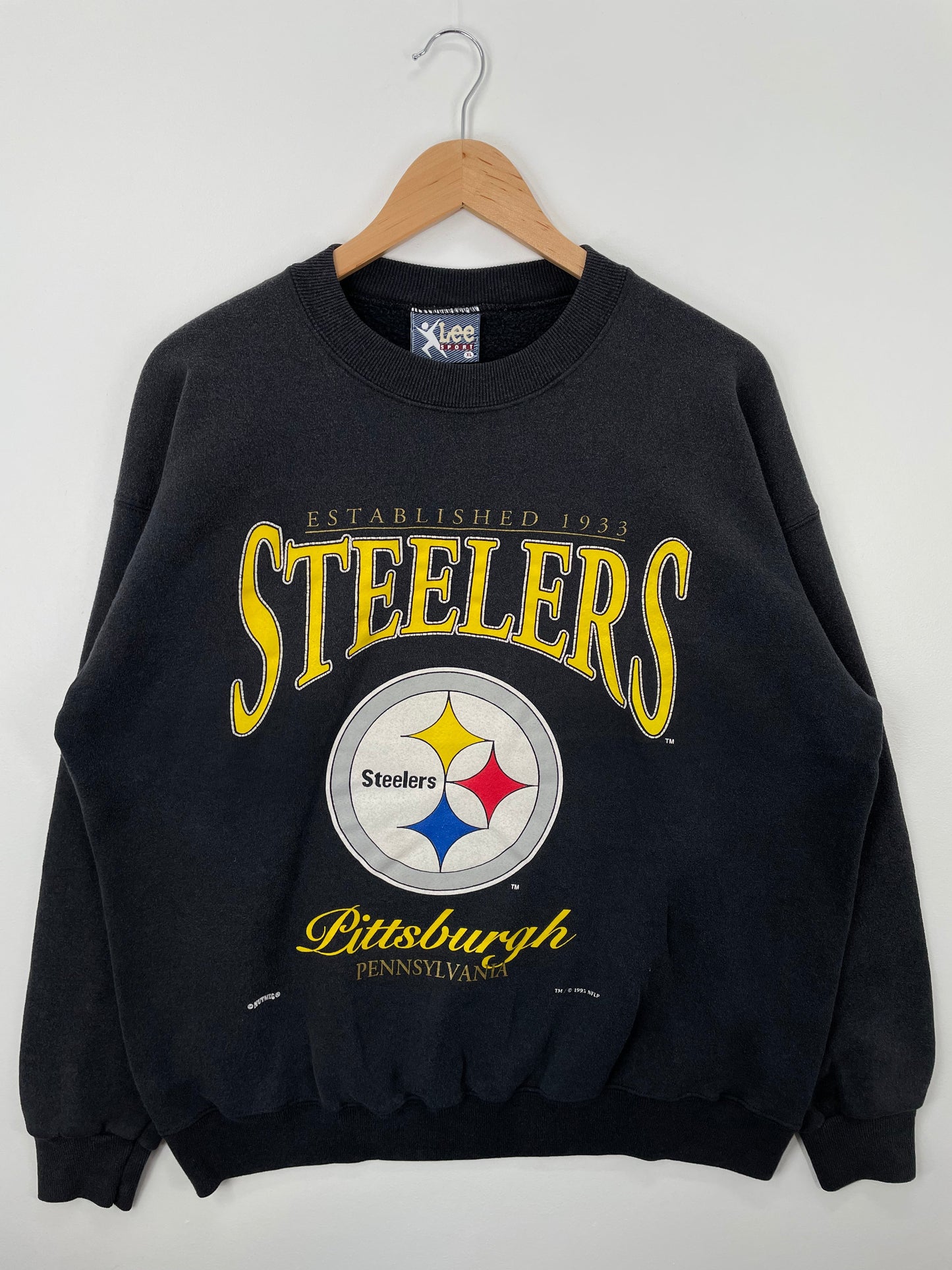 1995 PITTSBURGH STEELERS Made in USA Size XL Vintage NFL Sweat-shirt / F4806S