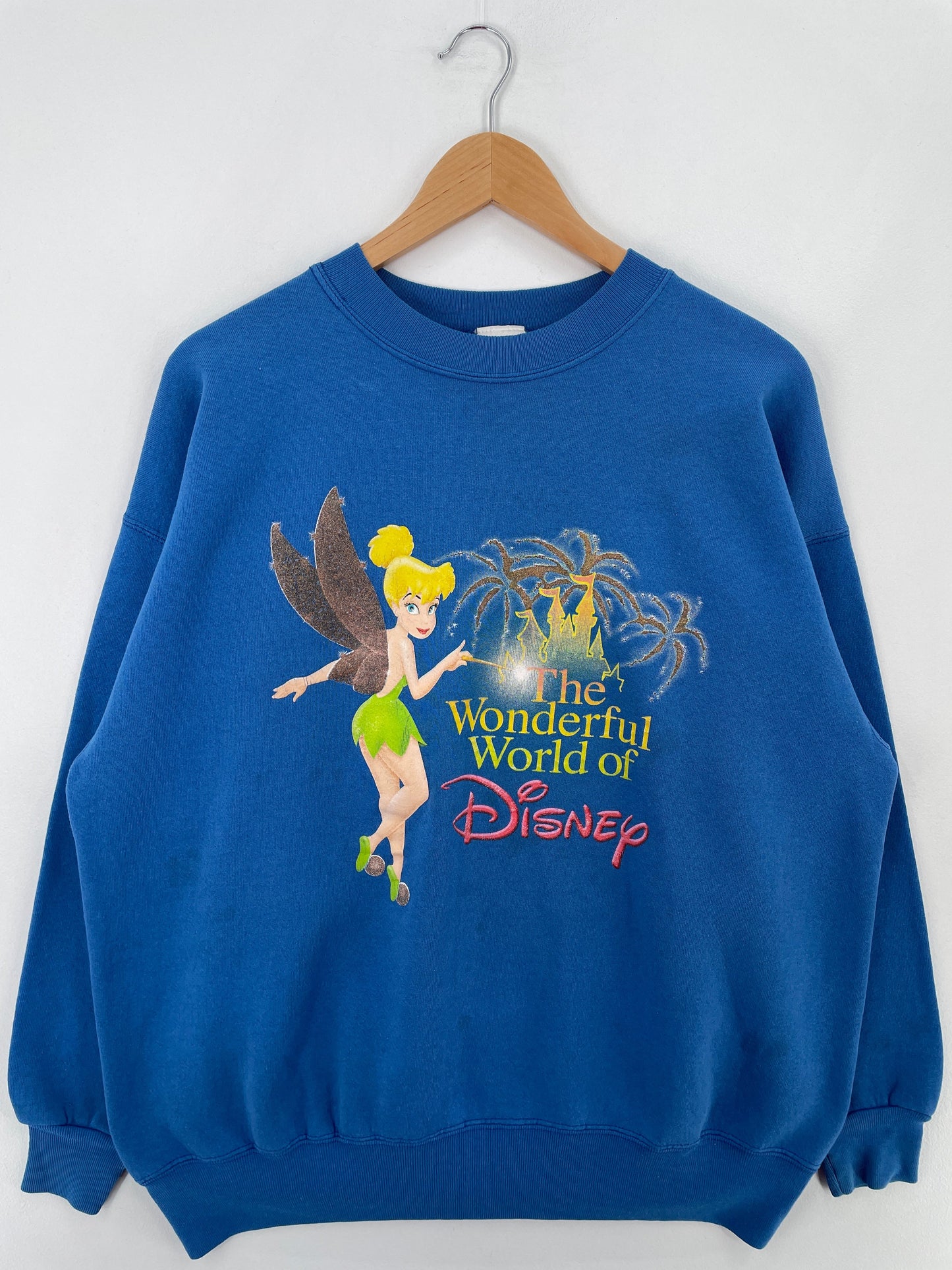 00' DISNEY TINKERBELL Made in USA Size L-XL Vintage Sweat-Shirt / G7097S