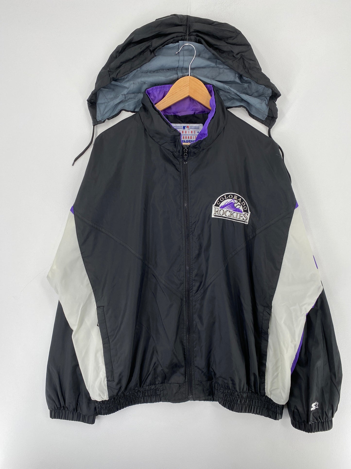 90’s STARTER x COLORADO ROCKIES Size XL MLB Nylon Jacket / F1458N