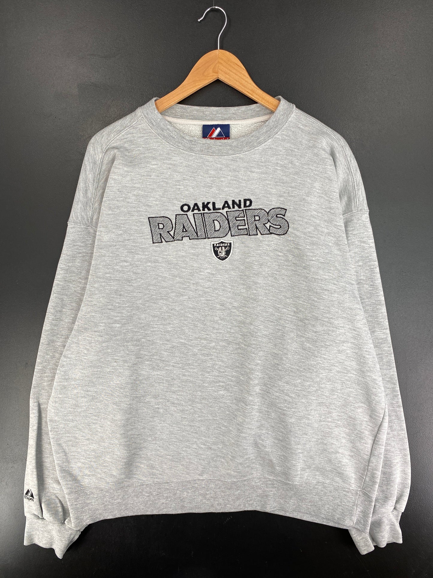 90’s OAKLAND RAIDERS Size No Tag (Approx.XL) NFL Sweat-shirt / F9074S