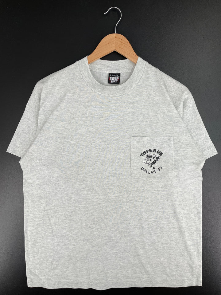 1993 TOYSRUS DALLAS Made in USA Size L Vintage T-shirts / E9045T