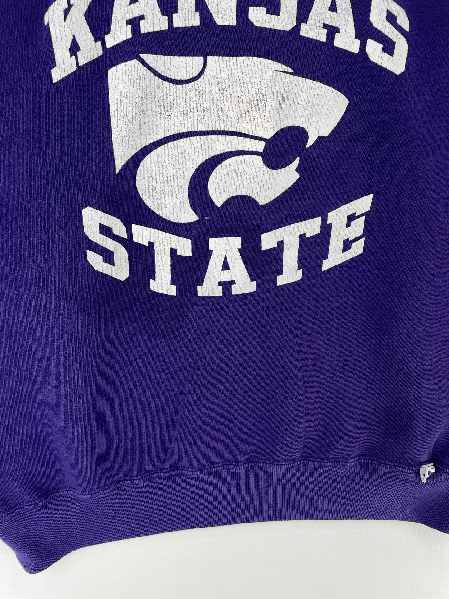 90's RUSSELL x KANSAS STATE Made in USA Size L Vintage College Sweat-Shirt / G4282S
