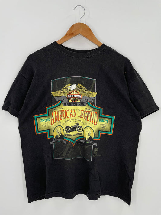 1992 HARLEY DAVIDSON Size No tag (Approx.L) Vintage T-Shirt / E9670T