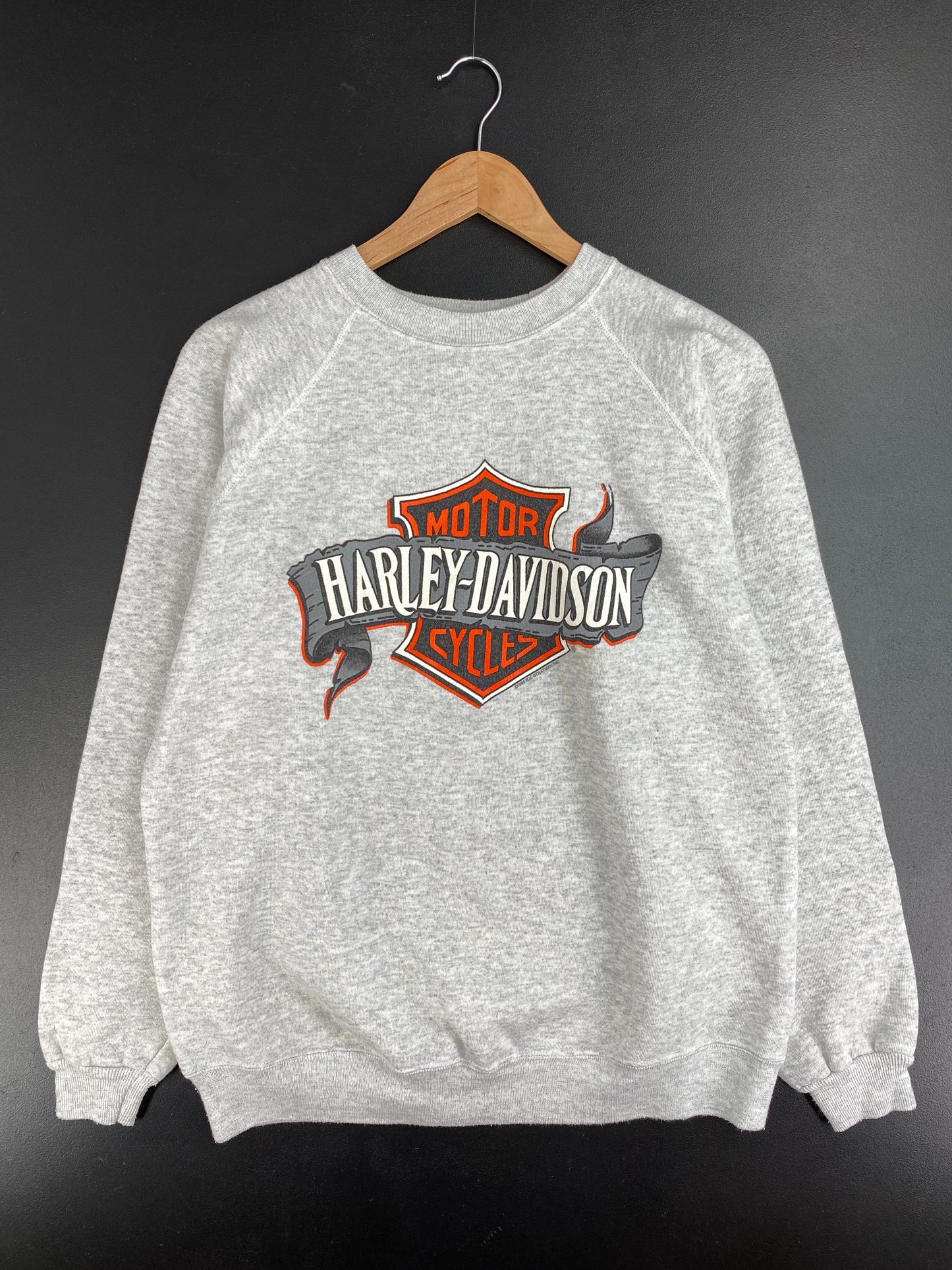 1993 HARLEY DAVIDSON Made in USA Size L Vintage Sweat-Shirt / E9888S