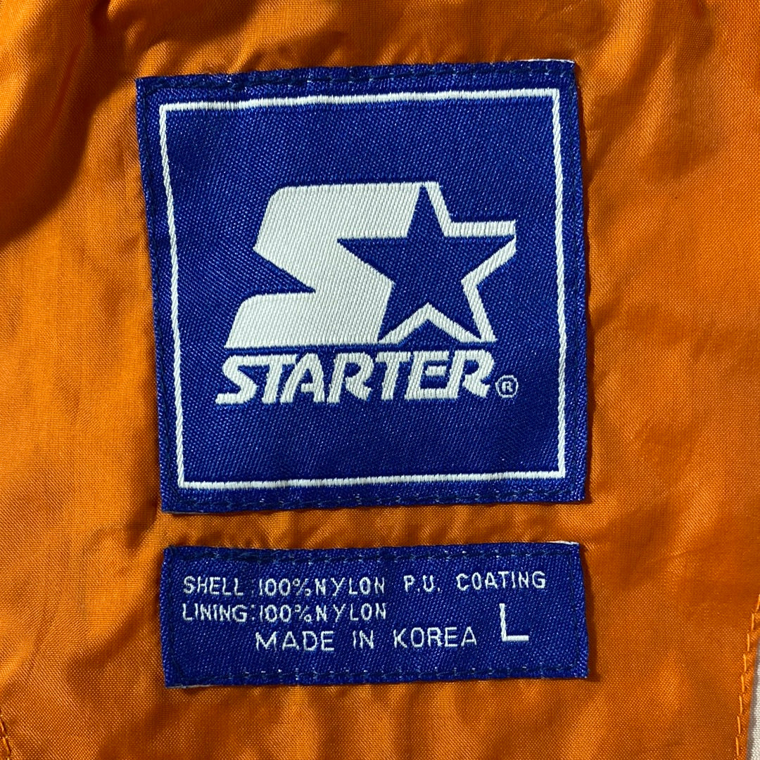 90’s STARTER x UNIVERSITY OF TEXAS Size L Vintage College Zip Up Nylon Jacket / E7218N