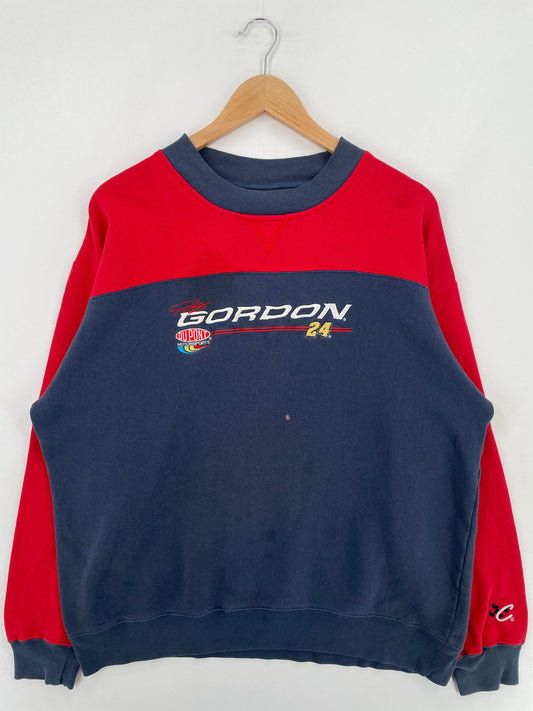 .Vintage NASCAR JEFF GORDON Size No Tag (Approx.L) Racing Sweat- Shirt / F1552S