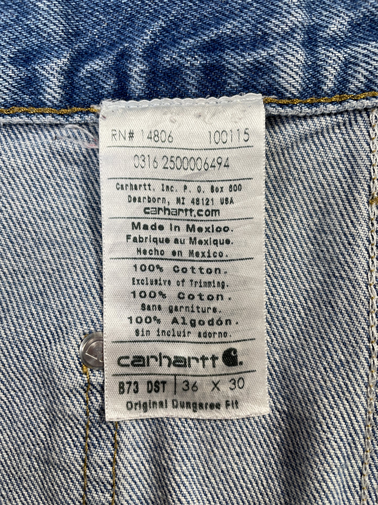 Vintage CARHARTT Size W36xL30 Double Knee Denim Pants / E7556P