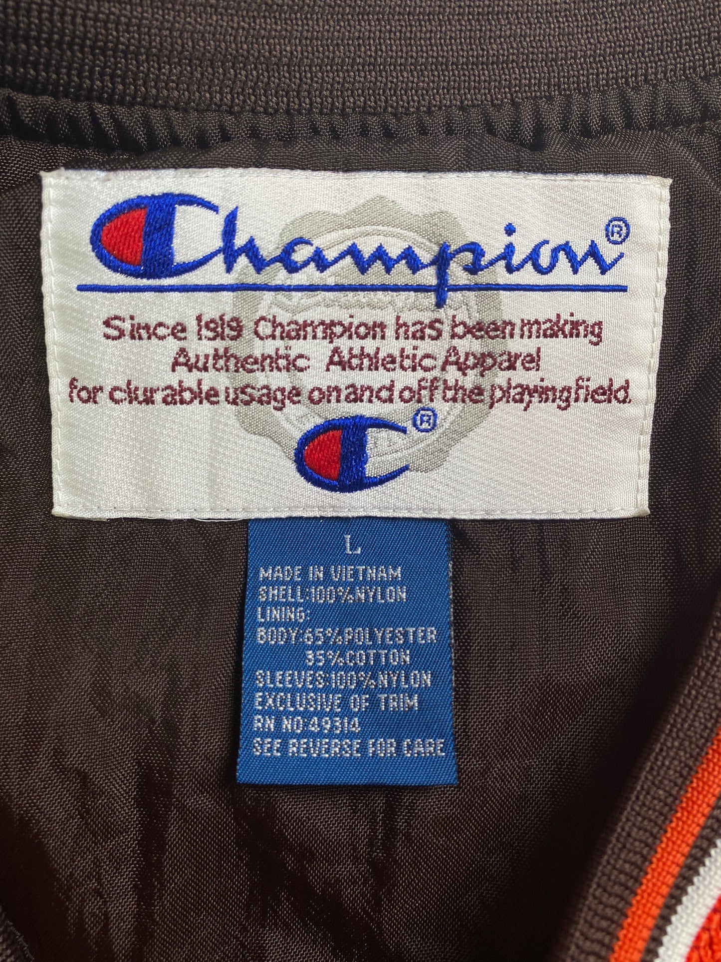 Vintage Champion x BOWLING GREEN STATE UNIVERSITY Size L Vintage College Nylon Pullover Jacket / G2658N