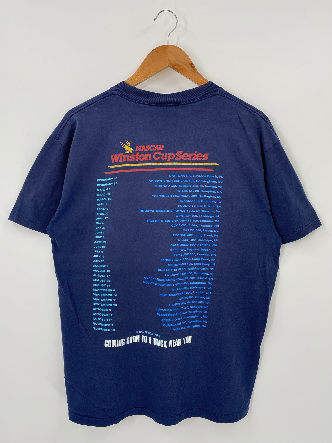 1997 NASCAR WINSTON CUP SERIES Size L Vintage Racing T-Shirt / E9630T