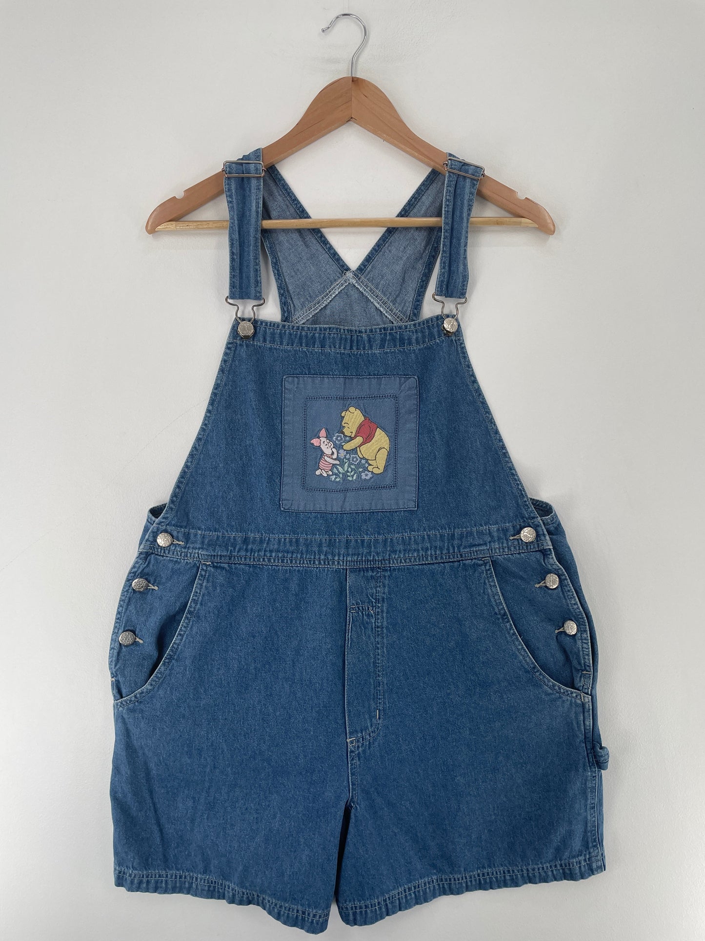 Vintage DISNEY WINNIE THE POOH Size Approx.L Denim Overall / G1965P