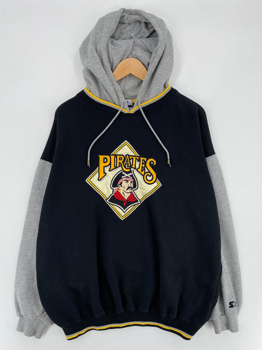 90’s STARTER x PITTSBURGH PIRATES Size XL Vintage MLB Hoodie Sweat-Shirt/ F1621S