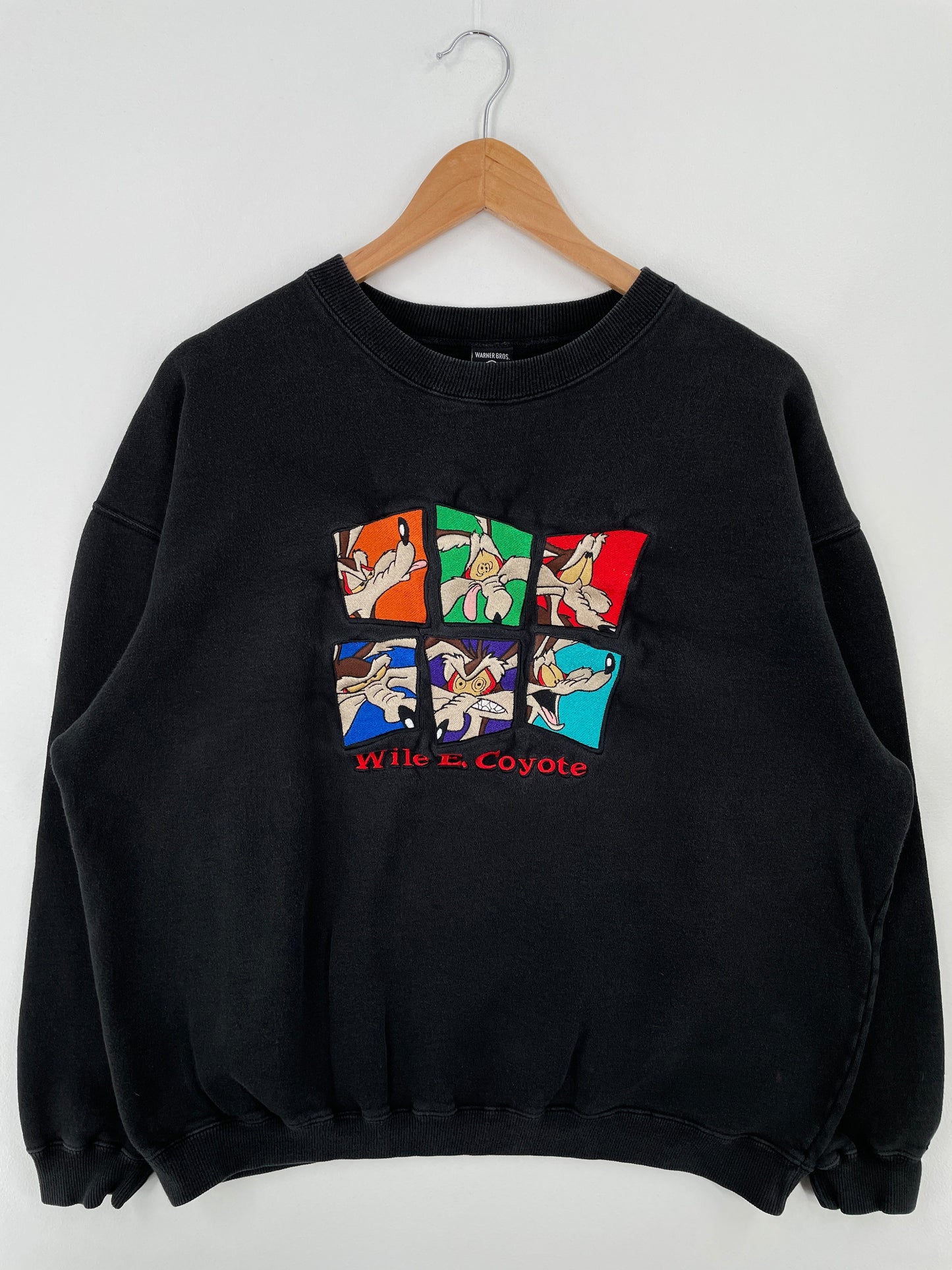 1996 LOONEY TUNES COYOTE Size L Vintage Sweat-Shirt / F5791S