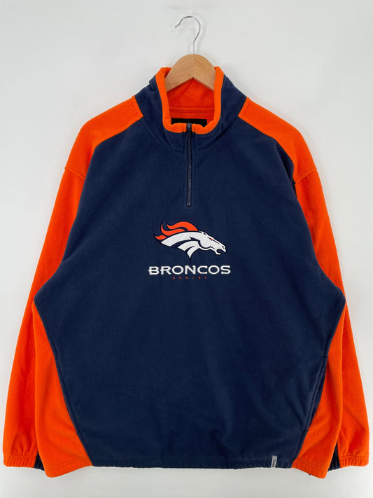 Vintage DENVER BRONCOS Size XL NFL Fleece / G4522F