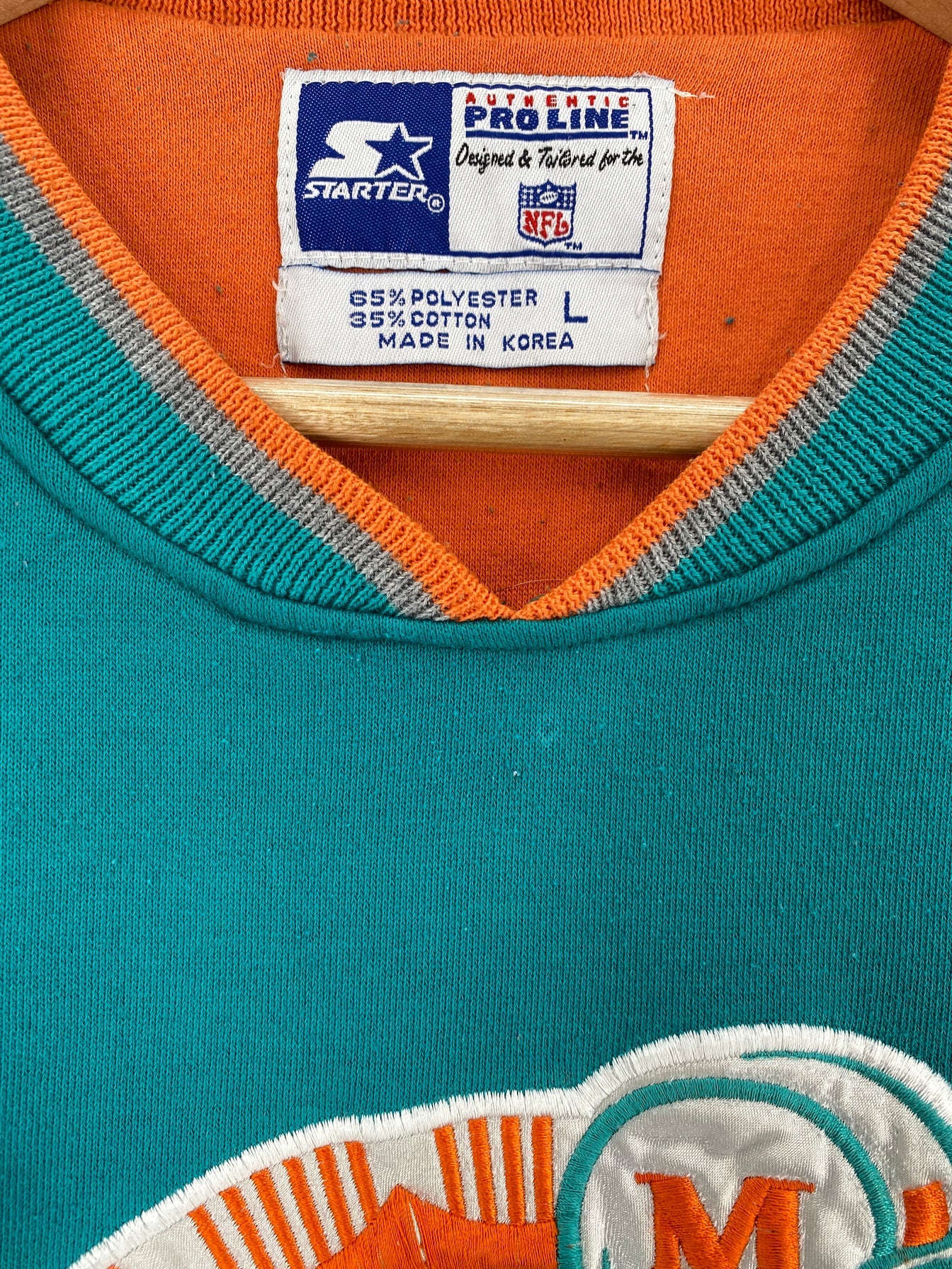 90’s STARTER x MIAMI DOLPHINS Size L Vintage Sweat-shirt / E9675S