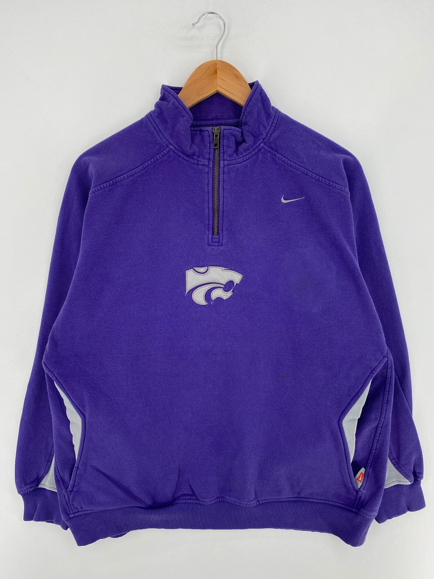 00' NIKE x IOWA Size M Vintage College Half Zip Sweat-Shirt / E9378S