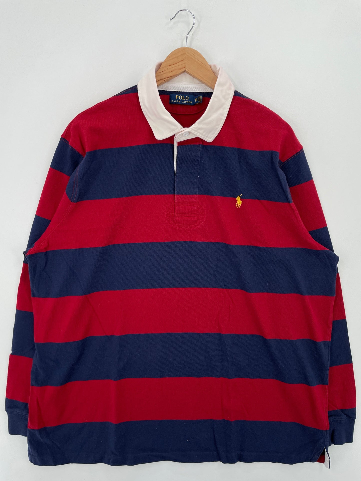 00’ POLO RALPH LAUREN Size XXL Vintage Rugby-Shirt / F9978R