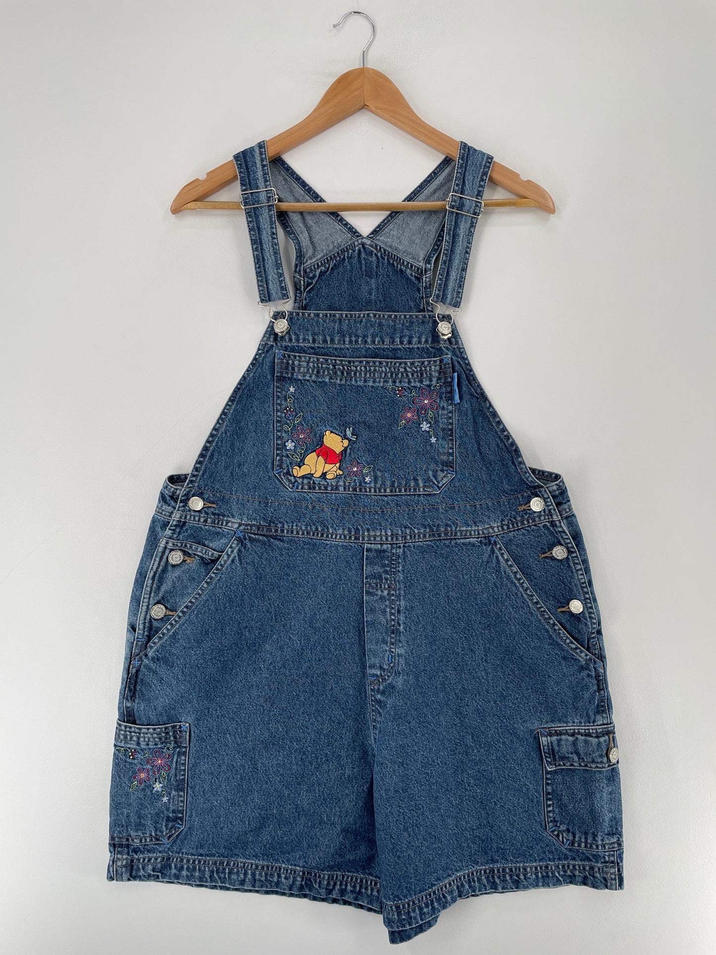 Vintage DISNEY WINNIE THE POOH Size Ladies.14-16W(XL) Vintage Denim Overall / E7845P