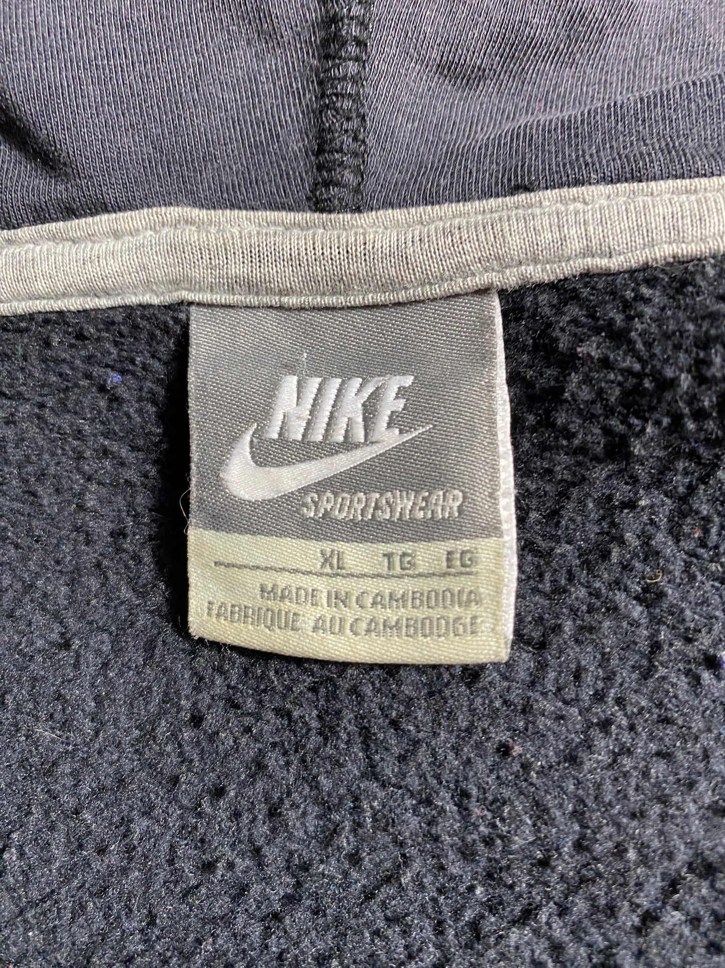 00’ NIKE Size XL Zip Up Hoodie Sweat-Shirt / F6309S