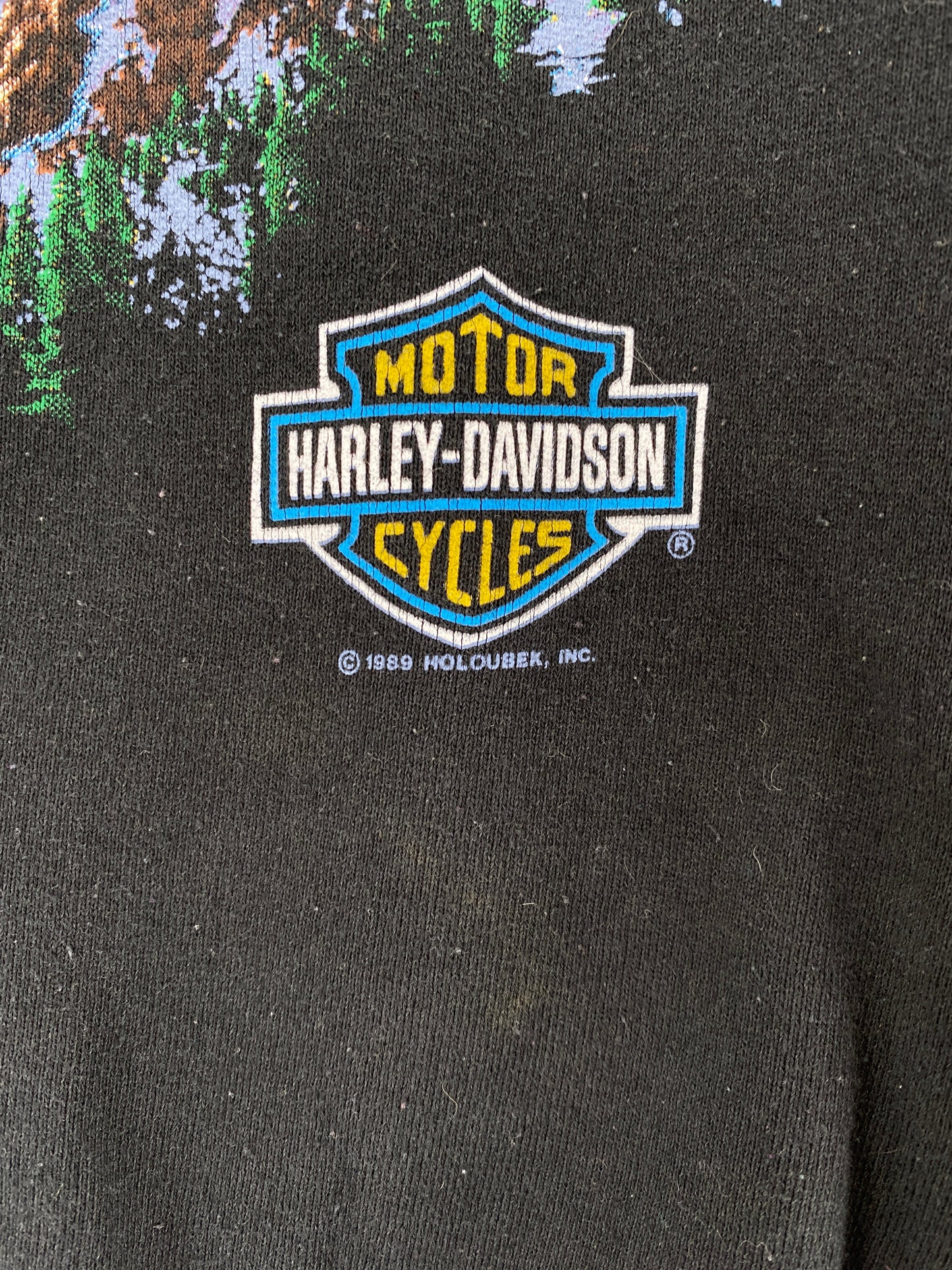 1989 HARLEY DAVIDSON EAGLE Size Approx.L Vintage Animal Sweat-Shirt / F4562S