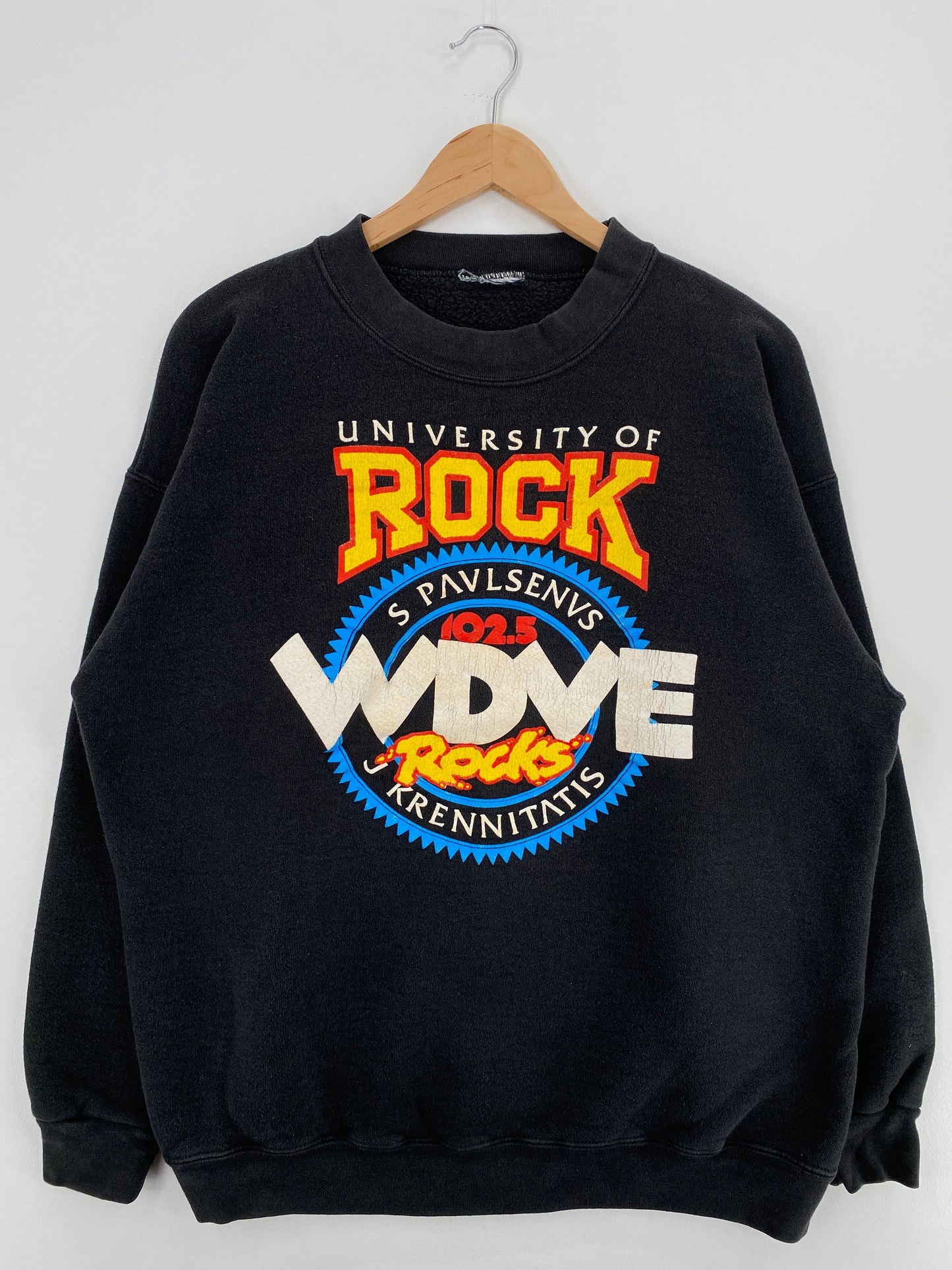 90’s WDVE ROCKS Size No Tag(Approx.XL) Sweat-shirt / F6469S