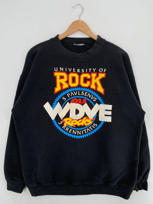 90’s WDVE ROCKS Size No Tag(Approx.XL) Sweat-shirt / F6469S