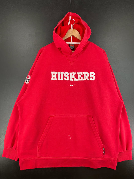 00' NIKE x NEBRASKA HUSKERS Size XXL Vintage College Hoodie Sweat-Shirt / F6982S