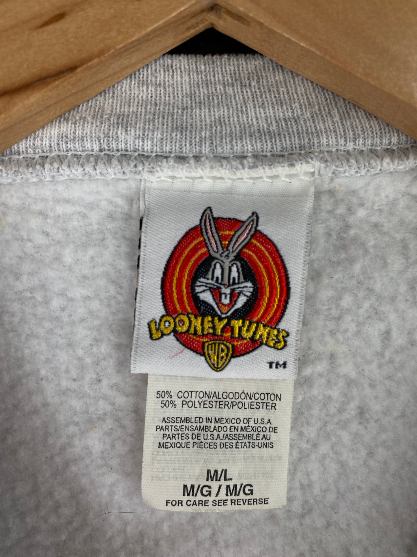1997 LOONEY TUNES TWEETY Size M/L Vintage Sweat-shirt / G5666S