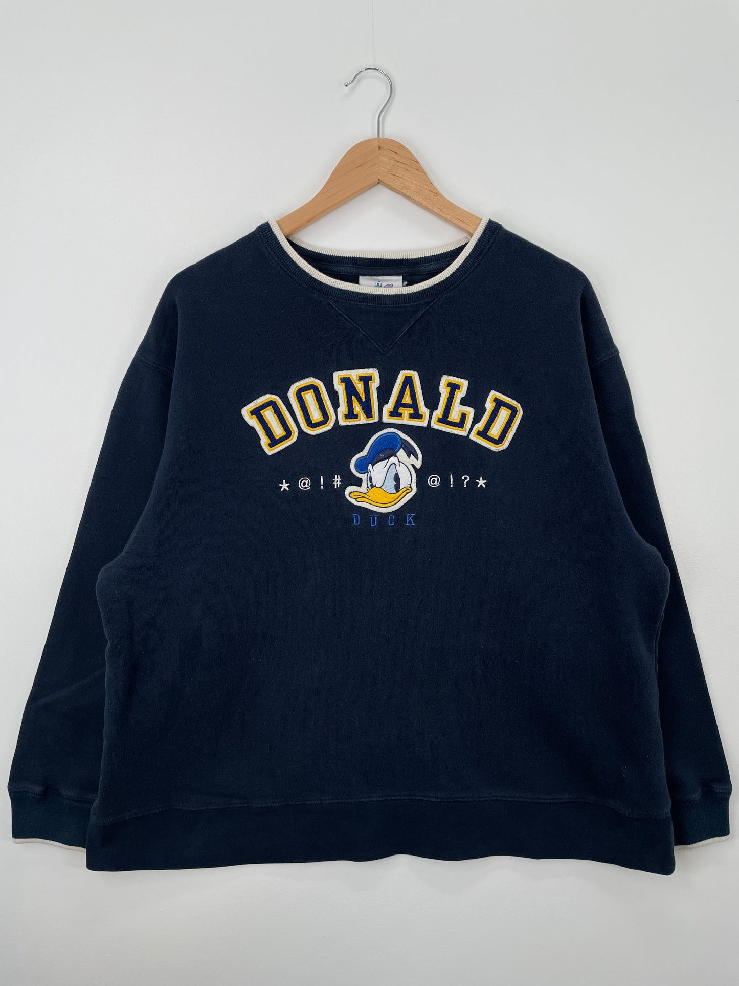 Vintage DISNEY DONALD DUCK Size No Tag(Approx.XL) Vintage Sweat-Shirt / F4526S