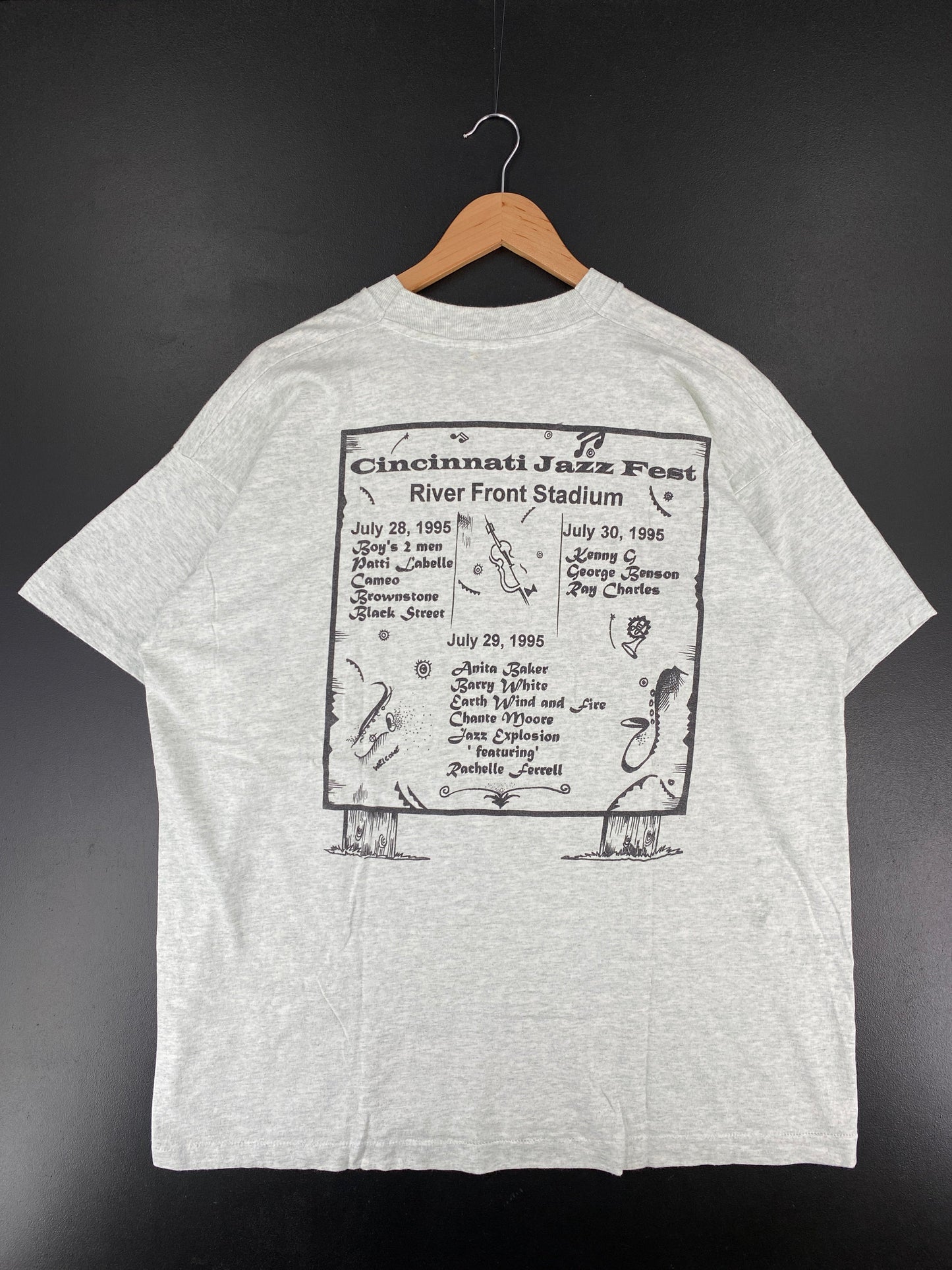 1995 CINCINNATI JAZZ' FEST Made in USA Size XXL Vintage T-shirt / F3935T