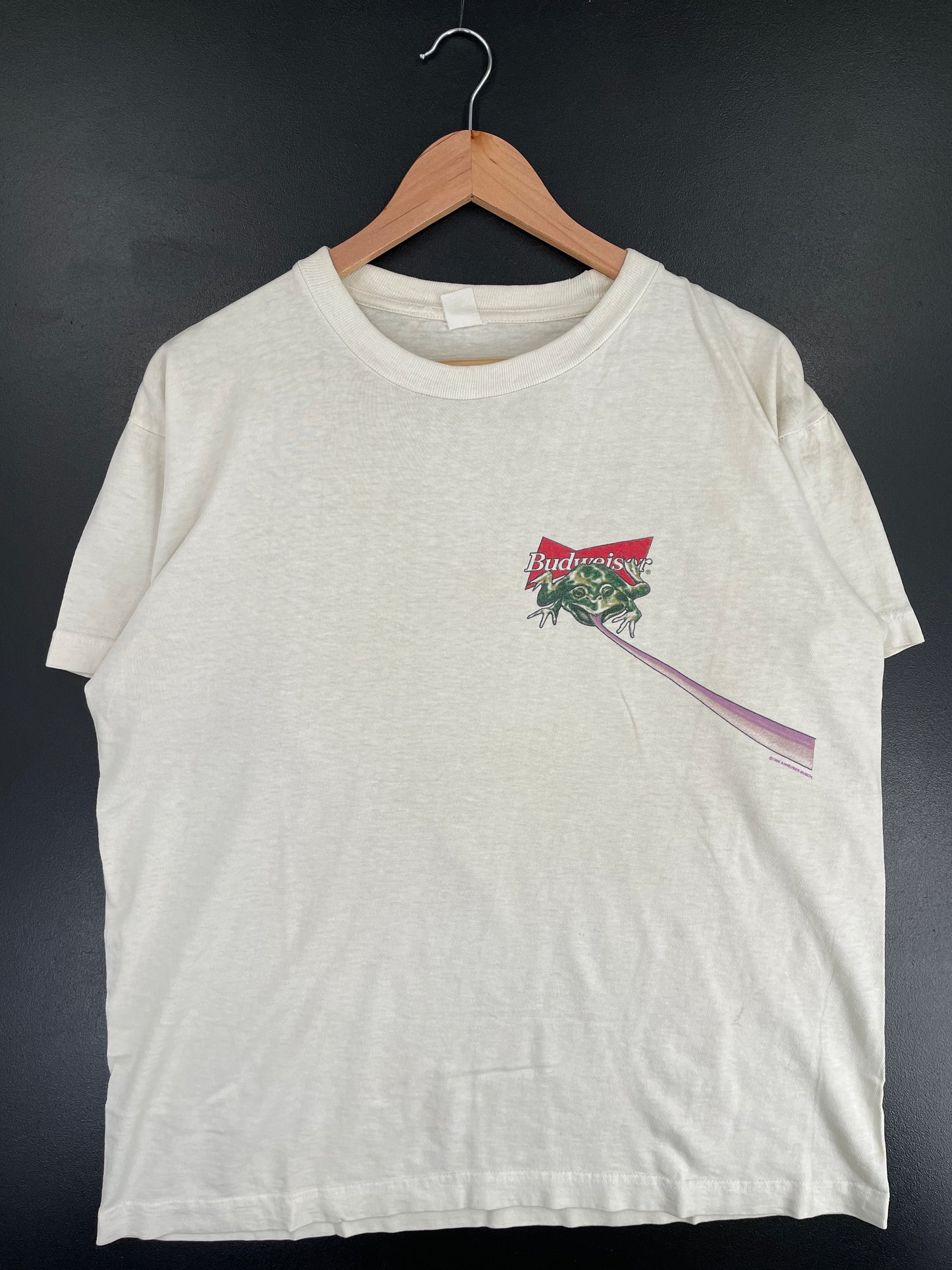 1995 BUDWEISER Size No Tag (Approx.L) Vintage T-Shirt / E8116T