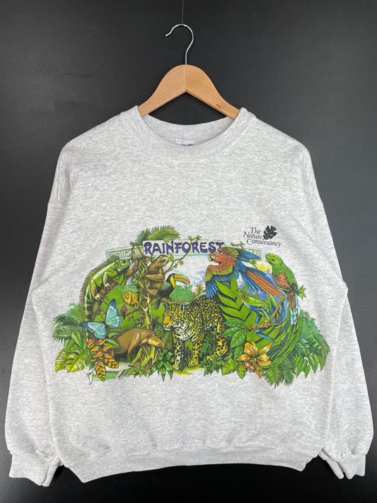 90’s RAINFOREST Size XL Vintage Animal Sweat-Shirt / F2594S