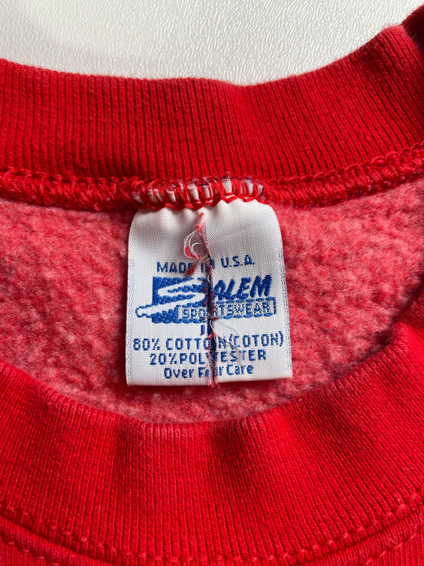 90's SALEM x MASSACHUSETTS BOSTON Made in USA Size L College Sweat-Shirt / G5089S