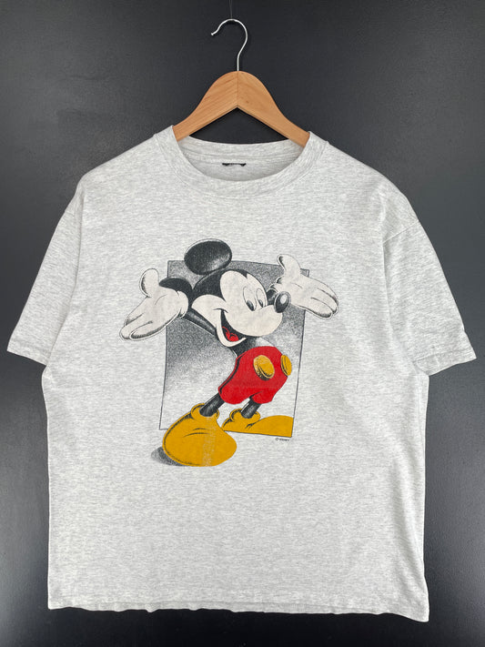.90’s DISNEY MICKEY Size No Tag (Approx.L) T-Shirt / E9302T