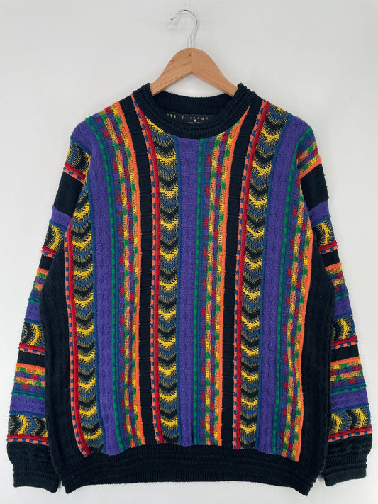 Vintage COOGI-Style Made in USA Size XL Acrylic Knit Sweater / F6381K