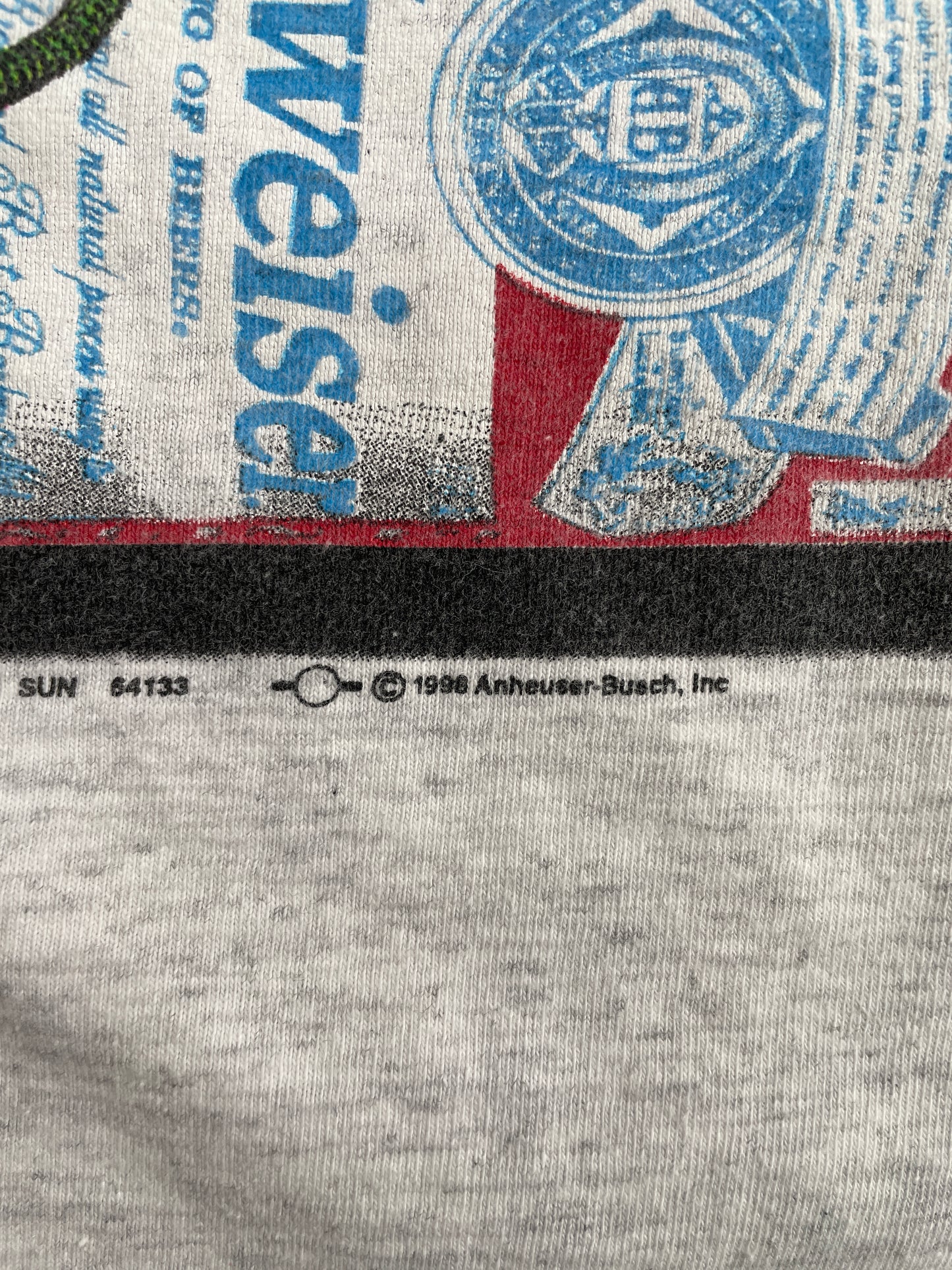 1998 BUDWEISER Size XXXXL Vintage T-Shirt / E8122T