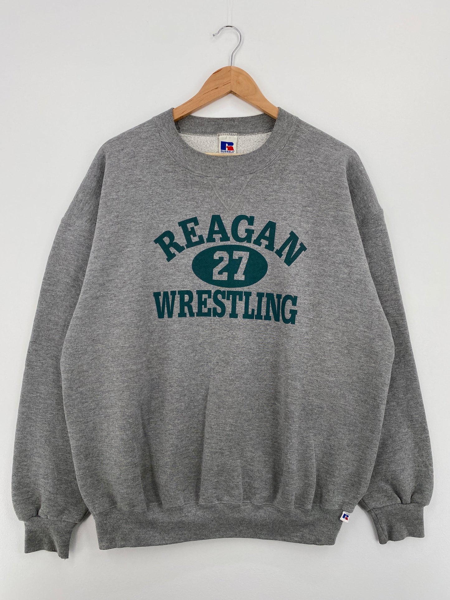 90’s RUSSELL x REAGAN WRESTLING Made in USA Size XL Vintage College Sweat-shirt / F151S